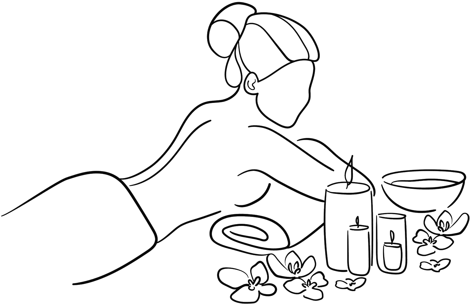 Massage line art_bellisima